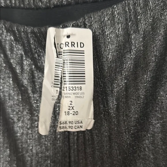 🖤🩶NEW Torrid Black/Silver Pants for Sophisticated Evenings - Picture 5 of 6